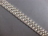 ESTATE WIDE AND LONG 14KT WHITE GOLD 3D MATTE AND SHINY LOVE BRACELET