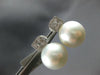 LARGE .60CT DIAMOND & AAA SOUTH SEA PEARL 18K WHITE GOLD SQUARE CLIP ON EARRINGS