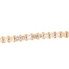 ESTATE LARGE 11.8CT DIAMOND 18KT YELLOW GOLD 3D CLASSIC PRINCESS TENNIS BRACELET