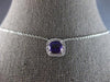 .97CT DIAMOND & AAA AMETHYST 14K WHITE GOLD CUSHION & ROUND SQUARE LOVE NECKLACE