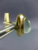 ESTATE LARGE AAA MOON STONE 18KT YELLOW GOLD 3D CLASSIC OVAL CUFF LINKS