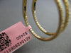 ESTATE .65CT DIAMOND 14K YELLOW GOLD 3D CLASSIC INSIDE OUT HOOP HANGING EARRINGS