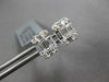 .97CT DIAMOND 18KT WHITE GOLD 3D ROUND & BAGUETTE INVISIBLE SQUARE STUD EARRINGS