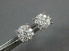 ESTATE .71CT DIAMOND 14KT WHITE GOLD 3D CLASSIC CLUSTER INVISIBLE STUD EARRINGS