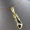 EXTRA LARGE WHITE & BLACK ENAMEL 18K YELLOW GOLD ROSATO HIGH HEEL PENDANT #28112