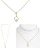 .26CT DIAMOND 14K YELLOW GOLD 3D ROUND FLORAL CIRCLE OF LIFE ADJUSTABLE NECKLACE