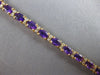 15.90CT DIAMOND & AAA AMETHYST 14KT YELLOW GOLD 3D OVAL & ROUND TENNIS BRACELET