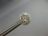 ESTATE .89CT DIAMOND 14KT WHITE GOLD 3D CLASSIC ROUND CLUSTER HALO STUD EARRINGS