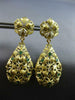 ANTIQUE LARGE .52CT DIAMOND & AAA EMERALD 18KT YELLOW GOLD FLORAL EARRINGS 27497