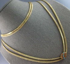ANTIQUE ART DECO EXTRA LONG AAA PEARL & TURQUOISE 14K YELLOW GOLD NECKLACE 27752