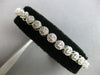 WIDE & LONG 1.26CT DIAMOND 14KT WHITE GOLD CLASSIC MULTI FLOWER TENNIS BRACELET