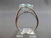 2.30CT DIAMOND & AAA AQUAMARINE 14KT WHITE GOLD CUSHION & ROUND ENGAGEMENT RING