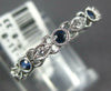 ESTATE .44CT DIAMOND & AAA SAPPHIRE 18KT WHITE GOLD 3D FILIGREE ANNIVERSARY RING