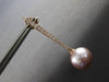 LARGE .43CT DIAMOND & AAA PINK SOUTH SEA PEARL 18K ROSE GOLD 3D JOURNEY EARRINGS