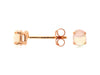 ESTATE .45CT AAA OPAL 14KT ROSE GOLD 3D CLASSIC OVAL FOUR PRONG STUD EARRINGS
