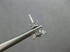 1.12CT DIAMOND 14KT WHITE GOLD 3D CLASSIC ROUND INVISIBLE SQUARE STUD EARRINGS
