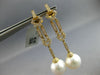 LARGE .69CT DIAMOND & AAA SOUTH SEA PEARL 18KT YELLOW GOLD MULTI SHAPE EARRINGS