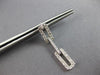 ESTATE .97CT DIAMOND 14KT WHITE GOLD 3D CLASSIC RECTANGULAR FUN HANGING EARRINGS