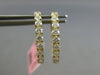 1.06CT DIAMOND 14KT YELLOW GOLD 3D ROUND INSIDE OUT OVAL HUGGIE HANGING EARRINGS