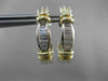 ESTATE LONG .70CT DIAMOND BAGUETTE 14KT 2 TONE GOLD UMBRELLA EARRINGS CUTE! 6162