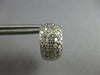 WIDE 1.0CT DIAMOND 14KT WHITE GOLD 3D CLASSIC MULTI ROW HUGGIE HANGING EARRINGS
