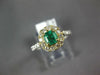 1.13CT DIAMOND & AAA EMERALD 14K 2 TONE GOLD SQUARE HALO FRIENDSHIP PROMISE RING