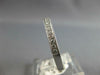 ESTATE .52CT DIAMOND 14KT WHITE GOLD 3MM FILIGREE SEMI ETERNITY ANNIVERSARY RING