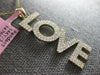 LARGE 1.06CT DIAMOND 14KT YELLOW GOLD 3D CLASSIC VERTICAL LOVE FLOATING PENDANT