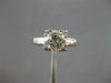 ANTIQUE 1.16CT DIAMOND PLATINUM 3 STONE FISHTAIL G VVS ENGAGEMENT RING #27345