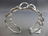 ESTATE EXTRA LARGE 1.42CT DIAMOND 18KT WHITE GOLD INFINITY CUFF BANGLE BRACELET