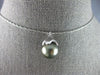 ESTATE AAA TAHITIAN PEARL 14KT WHITE GOLD 3D SOLITAIRE FLORAL FLOATING PENDANT