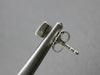.25CT DIAMOND 14KT WHITE GOLD 3D CLASSIC PRINCESS SQUARE INVISIBLE STUD EARRINGS