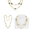 ESTATE AAA TAHITIAN PEARL 14KT YELLOW GOLD 3D CLASSIC BY THE YARD LOVE NECKLACE