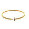 .12CT DIAMOND 18KT YELLOW GOLD 3D FLEXIBLE SNAKE NAIL FUN CUFF BANGLE BRACELET