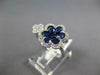 1.04CT DIAMOND & AAA SAPPHIRE 18KT WHITE GOLD DOUBLE FLOWER 4 LEAF CLOVER RING