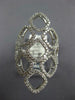 ESTATE LARGE 1.05CT DIAMOND 18KT WHITE GOLD MULTI OPEN GEOMETRIC SQUARE FUN RING