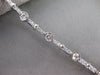 ANTIQUE 1.55CT DIAMOND 14KT WHITE GOLD BEZEL LINK TENNIS BRACELET 7.25 INCH #116