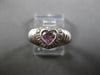 .43CT DIAMOND & AAA PINK SAPPHIRE 14KT WHITE GOLD HEART SHAPE & ROUND LOVE RING