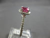 1.4CT DIAMOND & AAA PINK SAPPHIRE 14KT WHITE GOLD OVAL & ROUND ENGAGEMENT RING