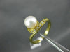 ESTATE .18CT DIAMOND & AAA SOUTH SEA PEARL 18KT YELLOW GOLD SWIRL RING #4560