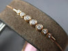 .35CT DIAMOND 14KT ROSE GOLD BEZEL 7 STONE GRADUATING ADJUSTABLE TENNIS BRACELET