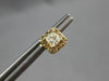 .50CT DIAMOND 14K YELLOW GOLD CLASSIC PRINCESS & ROUND SQUARE HALO STUD EARRINGS