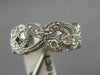 ANTIQUE 1.10CT DIAMOND 14KT WHITE GOLD MILGRAIN ETERNITY ANNIVERSARY RING #18539