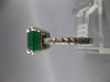 2.14CT DIAMOND & AAA EMERALD 14KT WHITE GOLD 3D BAGUETTE ENGAGEMENT RING #27326