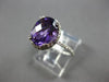 2.81CT DIAMOND & AAA AMETHYST 14KT WHITE GOLD OVAL & ROUND HALO ENGAGEMENT RING
