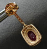 1.20CT DIAMOND & AAA RUBY 14K ROSE GOLD OVAL & ROUND SQUARE FUN HANGING EARRINGS