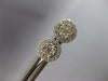 ESTATE .50CT DIAMOND 14KT WHITE GOLD 3D CLASSIC CLUSTER HALO STUD EARRINGS