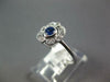 SMALL .32CT DIAMOND & AAA SAPPHIRE 18KT WHITE GOLD 3D SQUARE FILIGREE LOVE RING
