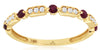 .35CT DIAMOND & AAA RUBY 14K YELLOW GOLD HEXAGON BY THE YARD ANNIVERSARY RING