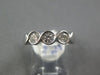 ESTATE .30CT DIAMOND 18KT WHITE GOLD 3D CLASSIC 3 STONE ROUND INFINITY LOVE RING